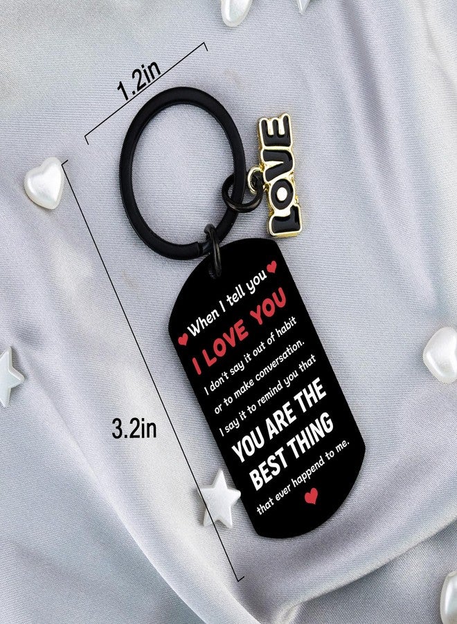 MOEXUKO Husband Christmas Gifts Stocking Stuffers for Men Long Distance Relationship Gifts Boyfriend Gift from Girlfriend Couple Keychain I Love You Gift for Him Anniversary Valentines Day Romantic Keyring - Image 2